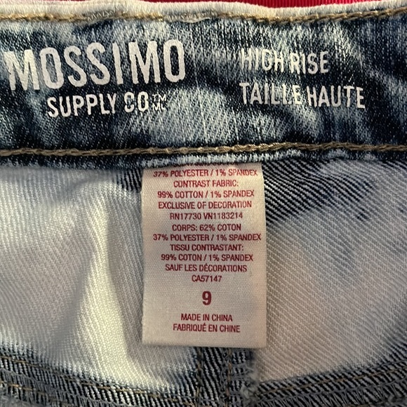 Mossimo Y2K Flag Acid Washed High Rise Jean Shorts - Picture 10 of 10